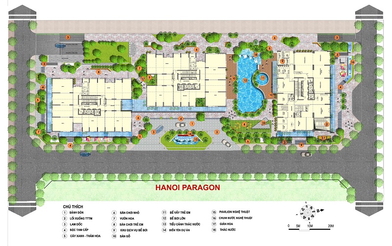 Thiết kế cảnh quan dự án Paragon Tower - Phạm Hùng