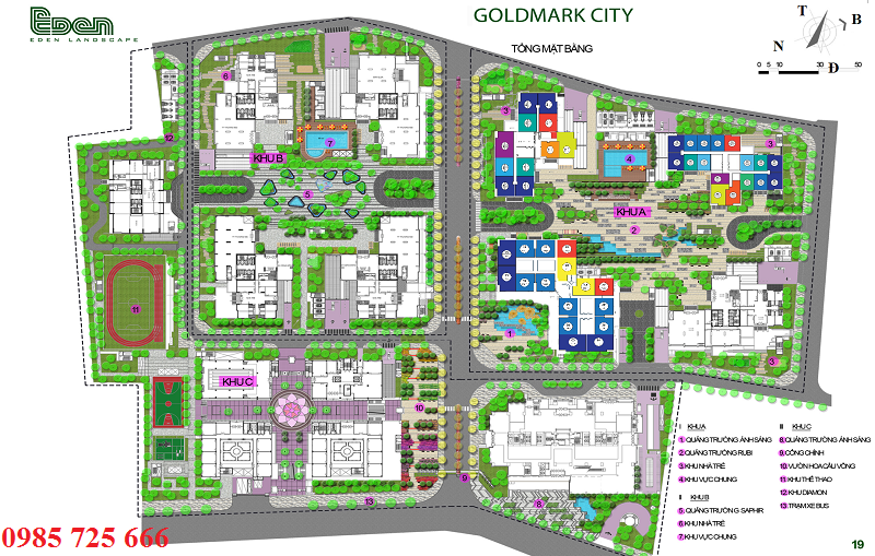 Quy mô cảnh quan dự án Goldmark City 136 Hồ Tùng Mậu - Từ Liêm