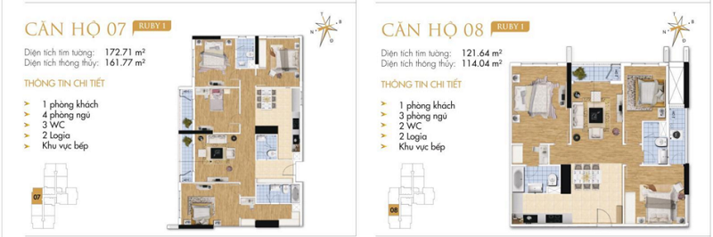 Thiết kế chi tiết căn hộ 7-8 Ruby 1 Goldmark City - 136 Hồ Tùng Mậu - Từ Liêm