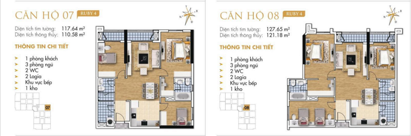 Thiết kế chi tiết căn hộ 7-8 Ruby 4 Goldmark City- 136 Hồ Tùng Mậu - Từ Liêm