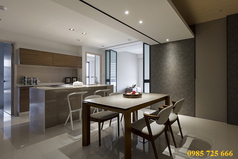 Thiết kế nội thất phòng ăn chung cư Oriental Plaza - 16 Láng Hạ - Ba Đình
