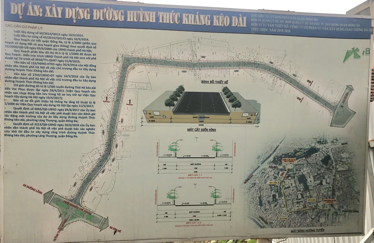 Quy hoạch đường Huỳnh Thúc Kháng kéo dài qua dự án chung cư Hateco Laroma Láng Thượng