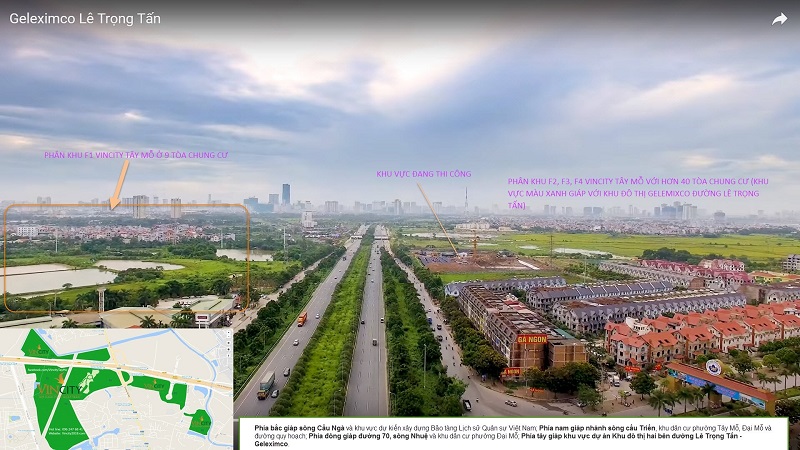 Đại lộ Thăng Long qua dự án Vincity Sportia Tây Mỗ - Đại Mỗ