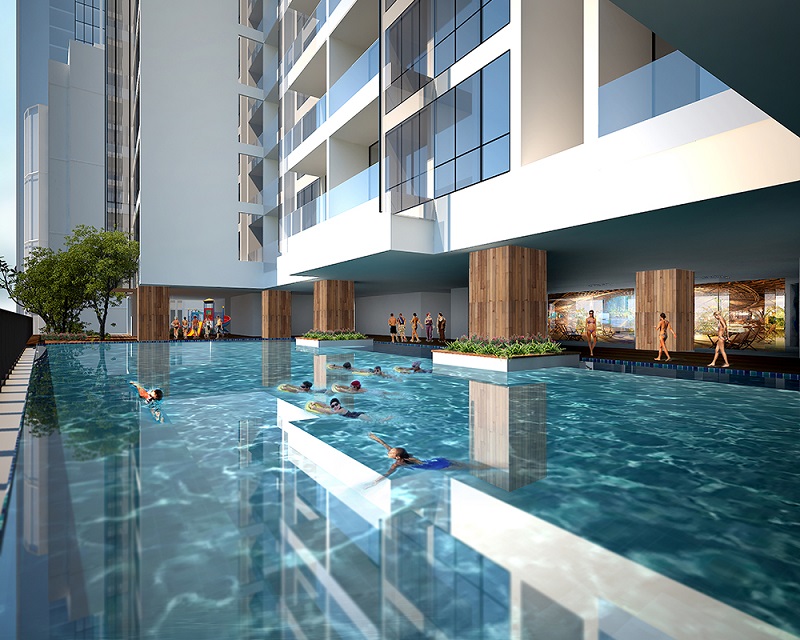 Bể bơi dự án Vinaconex Green Building 93 Láng Hạ