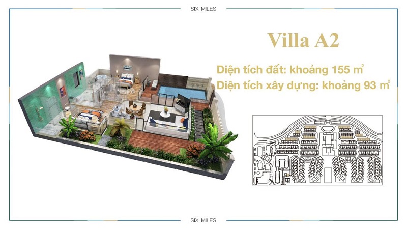 Mẫu Villa A2 dự án 6 Miles Lăng Cô Resort - Huế