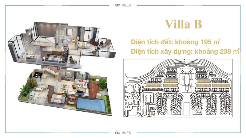 Mẫu Villa B dự án 6 Miles Lăng Cô Resort - Huế