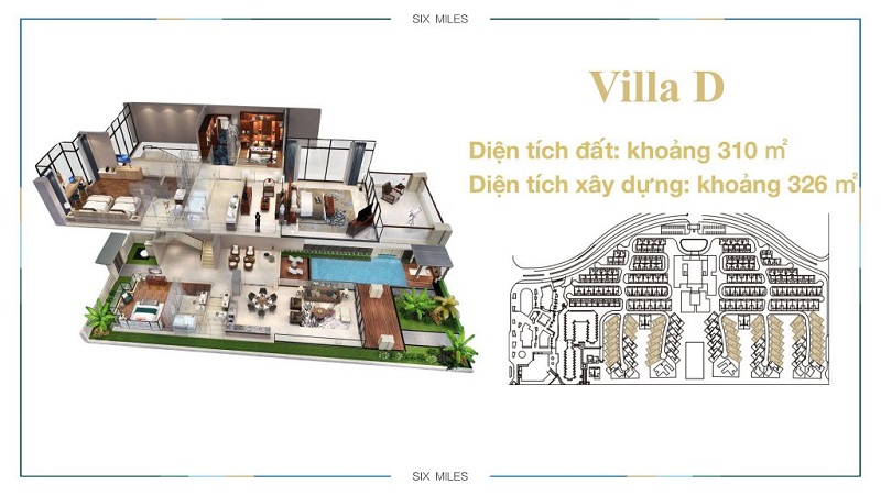 Mẫu Villa D dự án 6 Miles Lăng Cô Resort - Huế