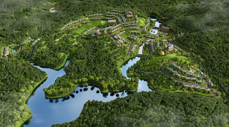 Phối cảnh 2 dự án Biệt thự nghỉ dưỡng Sakana Resort Hòa Bình
