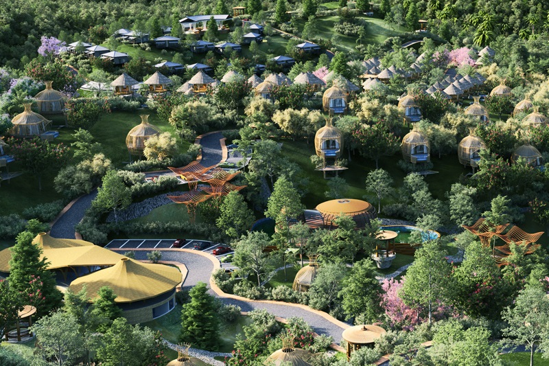 Phối cảnh 9 dự án Biệt thự nghỉ dưỡng Sakana Resort Hòa Bình