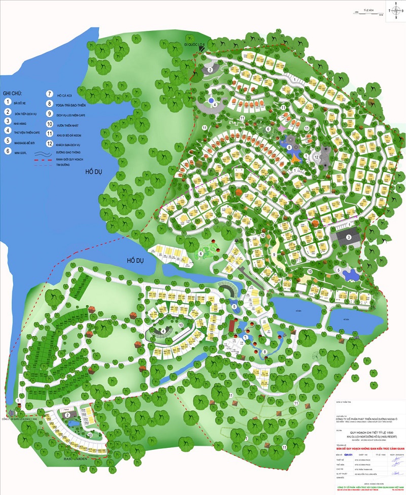 Quy hoạch dự án Biệt thự nghỉ dưỡng Sakana Resort Hòa Bình