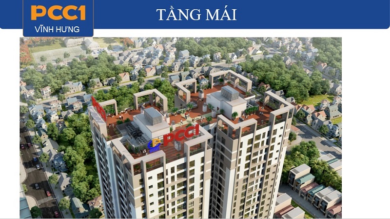 Tiện ích tầng mái dự án chung cư PCC1 Vĩnh Hưng - Hoàng Mai