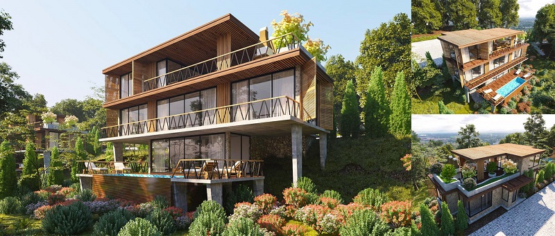 Phối cảnh Villa 3 tầng dự án Long Thành Luxury Resort Hòa Bình