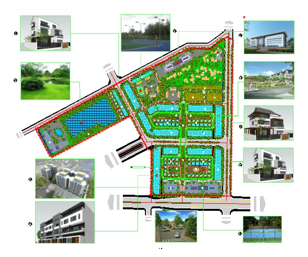 Quy hoạch hạ tầng dự án Hòa Bình New City (Sudico Bắc Trần Hưng Đạo)