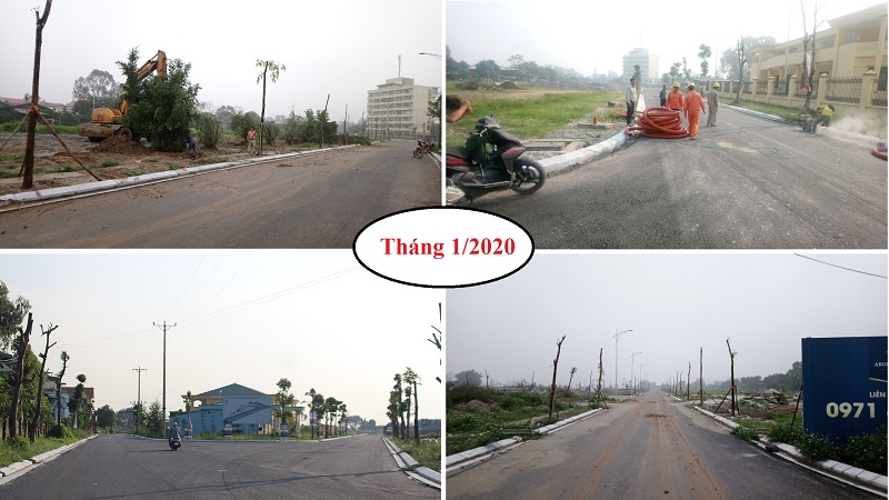 Tiến độ tháng 1 dự án Aroma Đồng Kỵ - Từ Sơn - Bắc Ninh