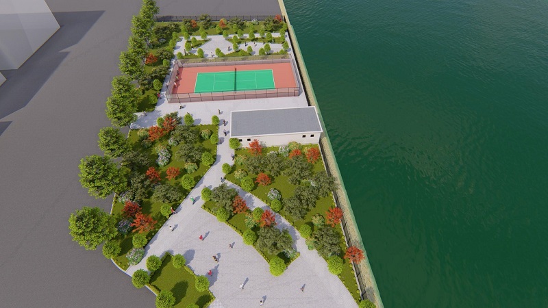 Cây xanh hồ điều hòa dự án Mê Linh Vista City 2020