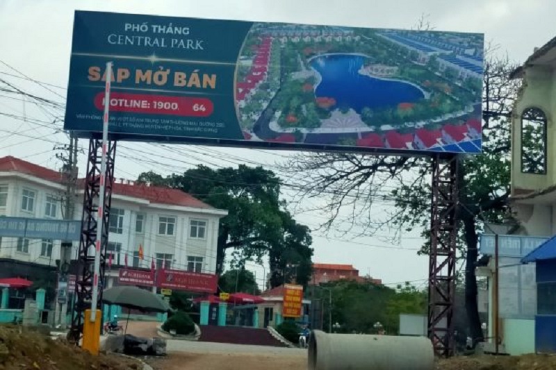 Cổng dự án Phố Thắng Central Park Bắc Giang