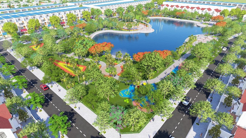 Công viên trung tâm dự án Phố Thắng Central Park Hiệp Hòa - Bắc Giang