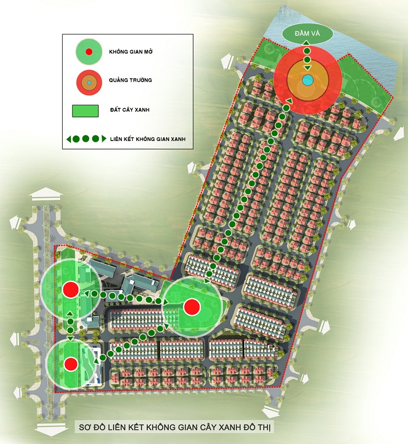 Hạ tầng cây xanh dự án Khu đô thị Minh Đức - Mê Linh