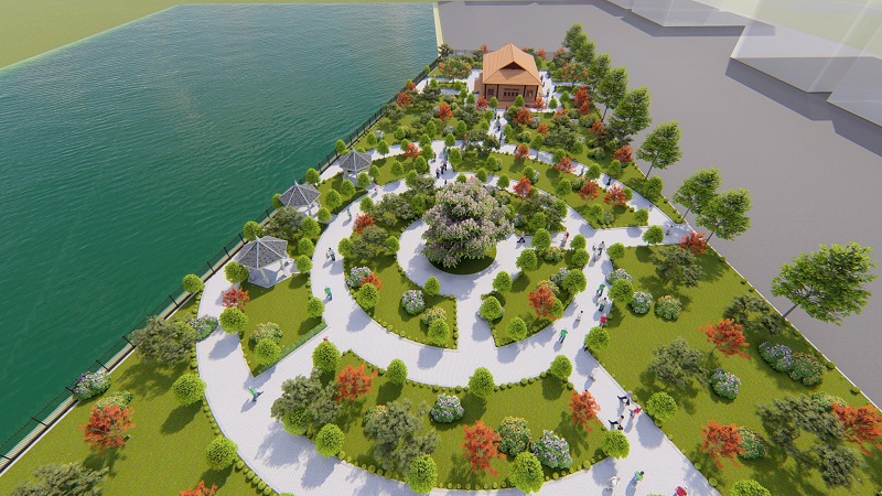 Không gian xanh dự án Mê Linh Vista City 2020
