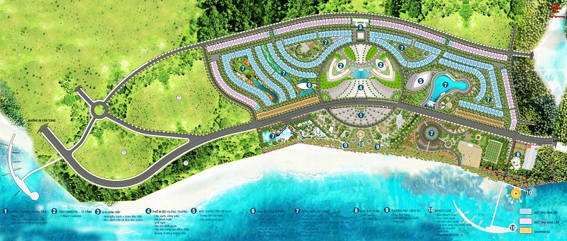 Mặt bằng tổng thể dự án AE Resort Cửa Tùng - Quảng Trị
