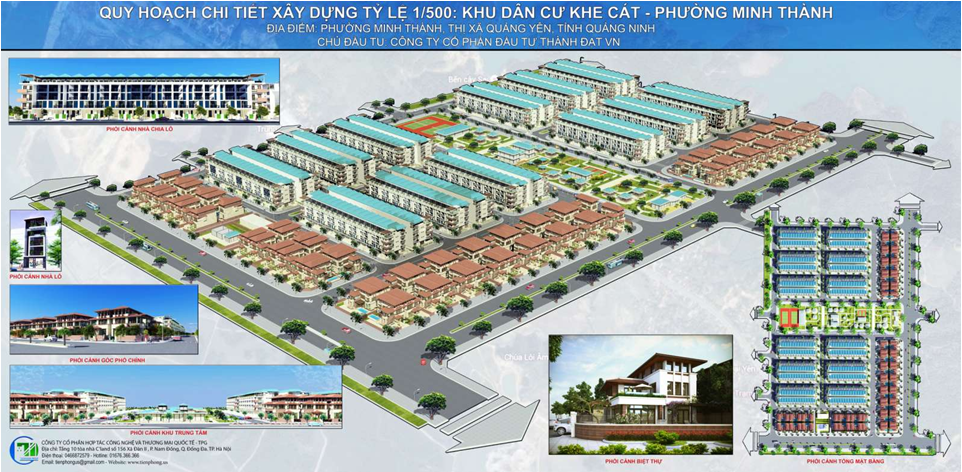 Phối cảnh dự án khu dân cư Khe Cát - Quảng Yên - Quảng Ninh 2020