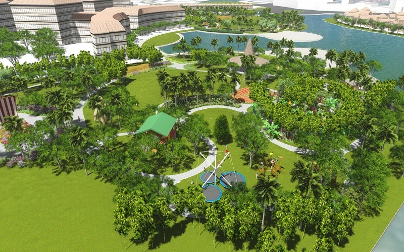 Cảnh quan cây xanh khu đô thị Sudico Nam An Khánh 2020