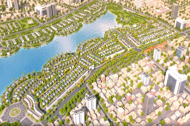 Hồ nước trung tâm khu đô thị Sudico Nam An Khánh 2020