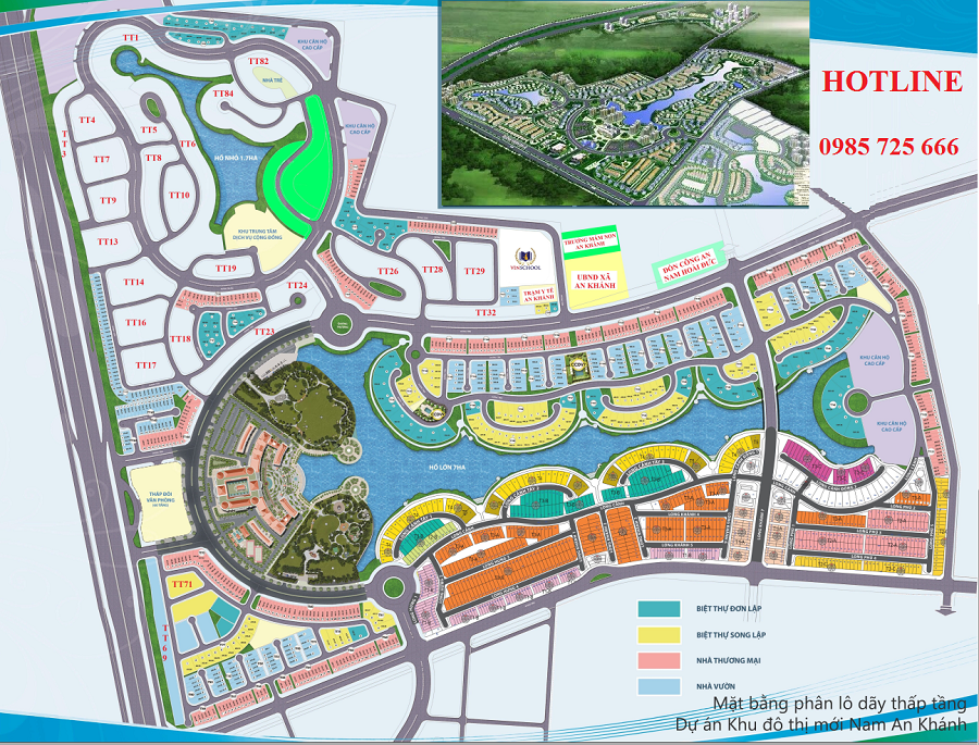 Mặt bằng tổng thể khu đô thị Sudico Nam An Khánh 2020