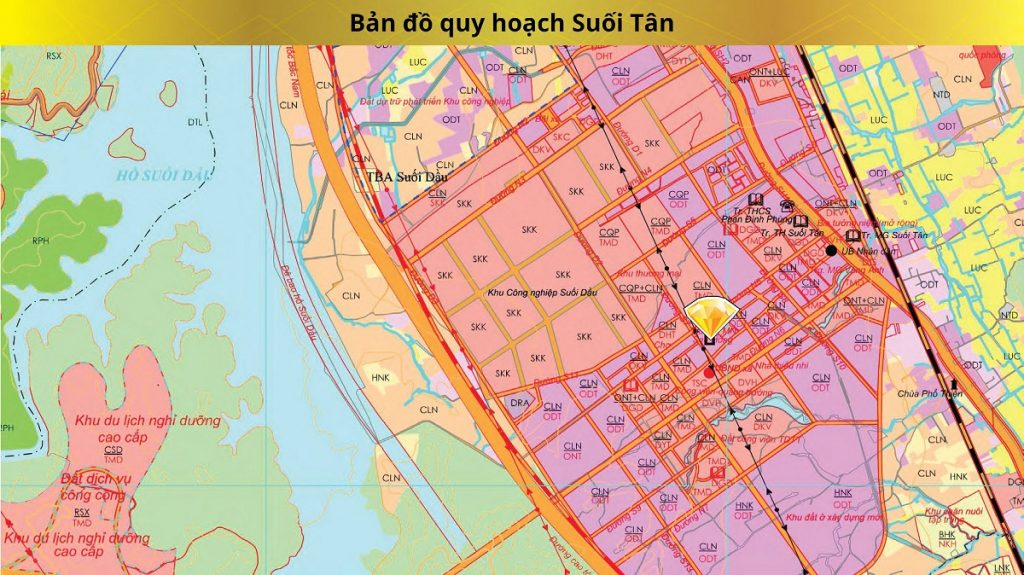 Bản đồ quy hoạch vùng Suối Tân Diamond Town Cam Lâm - Khánh Hòa
