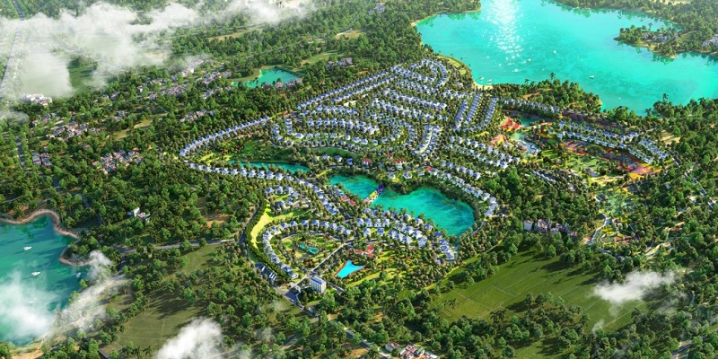 Phối cảnh 2 dự án nghỉ dưỡng La Saveur Hồ Đồng Chanh - Lương Sơn - Hòa Bình