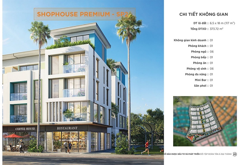 Phối cảnh Shophouse Premium SP2 dự án Meyhomes Capital Phú Quốc - Tân Á Đại Thành