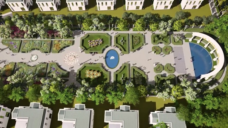 Quảng trường trung tâm dự án nghỉ dưỡng La Saveur Hồ Đồng Chanh - Lương Sơn - Hòa Bình