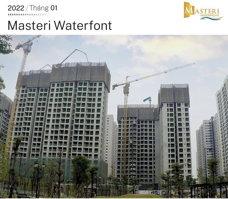 Tiến độ thi công dự án Masteri Water Front Ocean Park Gia Lâm tháng 1/2022