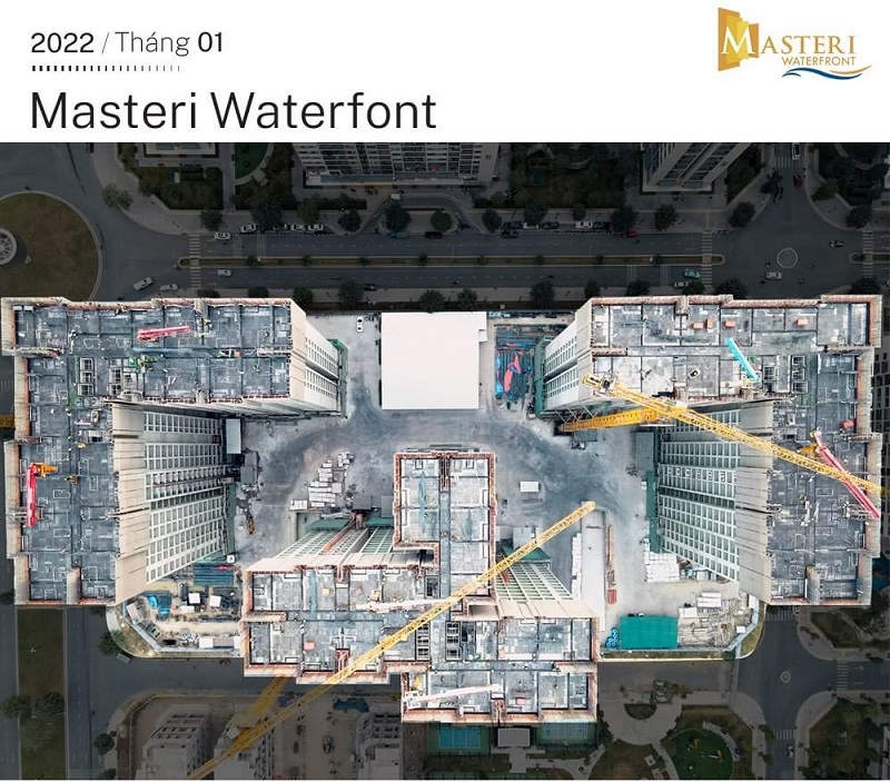 Tiến độ thi công 3 dự án Masteri Water Front Ocean Park Gia Lâm tháng 1/2022