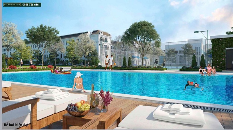 Bể bơi Elegant Park Villa Thạch Bàn - MIK Group