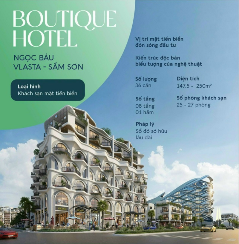 Boutique Hotel dự án Vlasta Nam Sầm Sơn - Văn Phú Invest