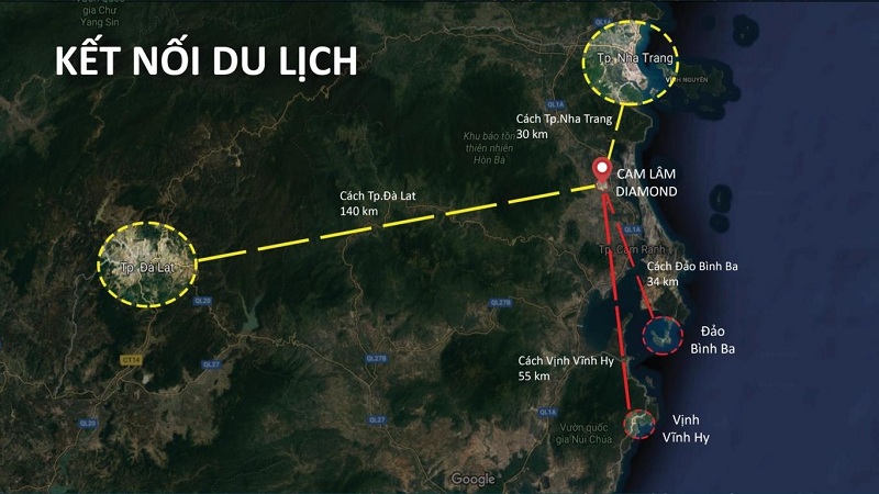Kết nối địa lý Cam Đức Center - Khánh Hòa