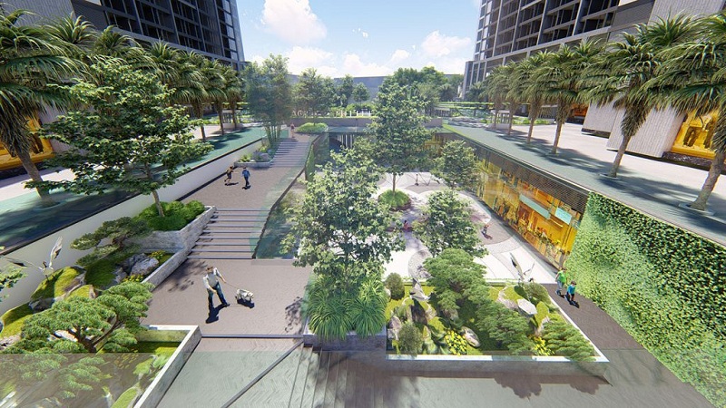 Không gian xanh dự án Hinode Garden City Kim Chung - Di Trạch - Hoài Đức