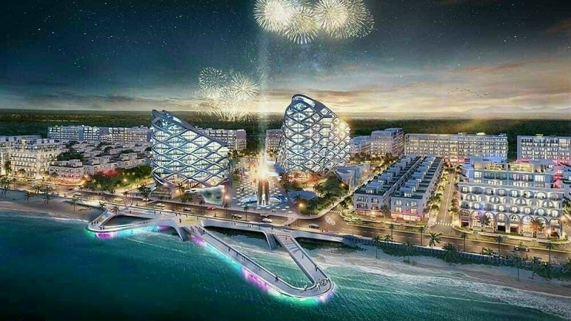 Phối cảnh quảng trường biển dự án Vlasta Nam Sầm Sơn - Văn Phú Invest