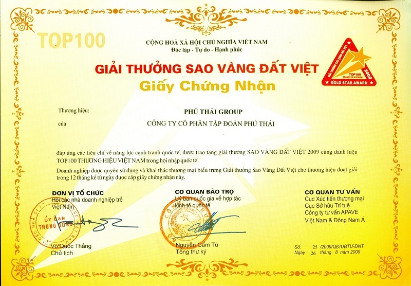 Sao Vàng Đất Việt tập đoàn Phú Thái