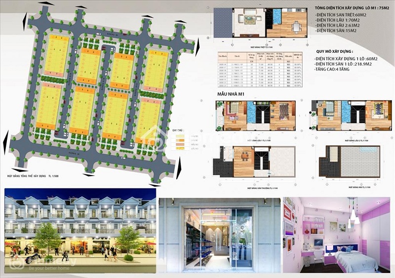 Mẫu nhà liền kề M1 dự án DTA Garden House VSIP Bắc Ninh