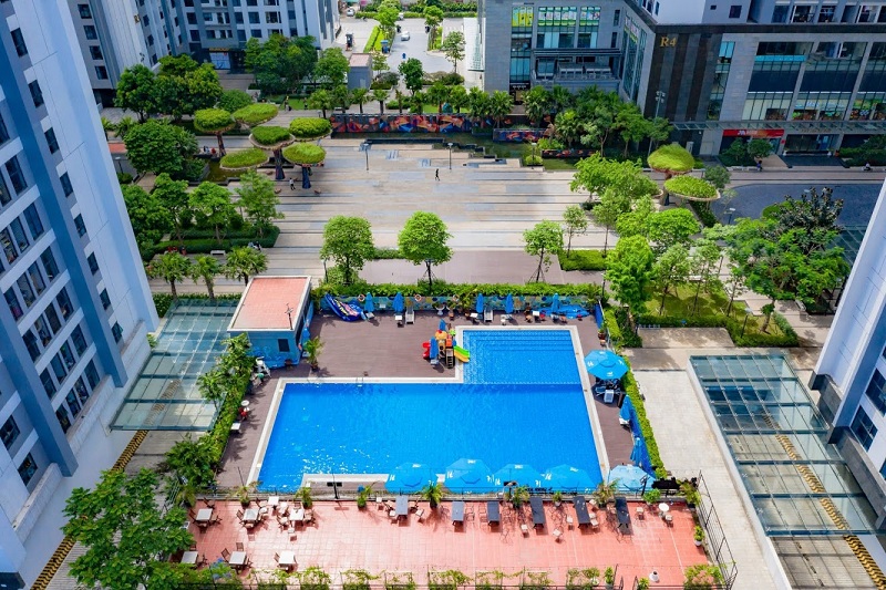Bể bơi ngoài trời dự án TNR Goldmark City 136 Hồ Tùng Mậu