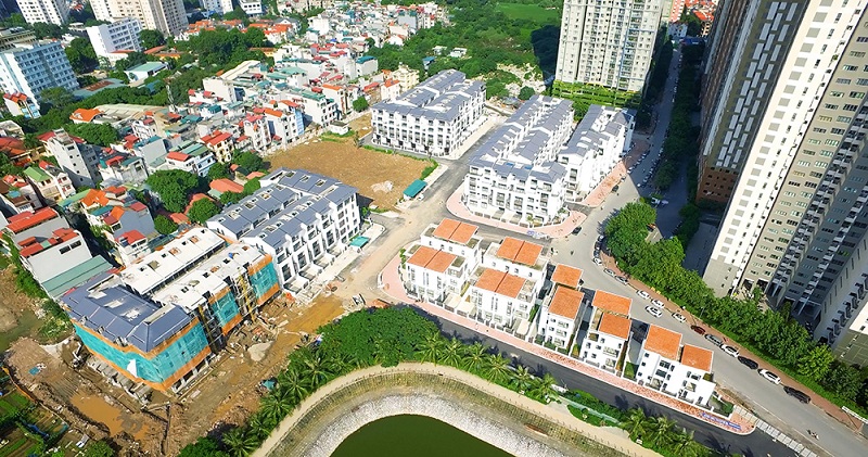 Flycam 3 thực tế dự án Hoàng Thành Villas Mỗ Lao