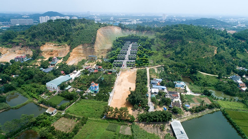 Flycam dự án Hòa Lạc Charm Villas 36 lô Đồng Chằm - Đông Xuân