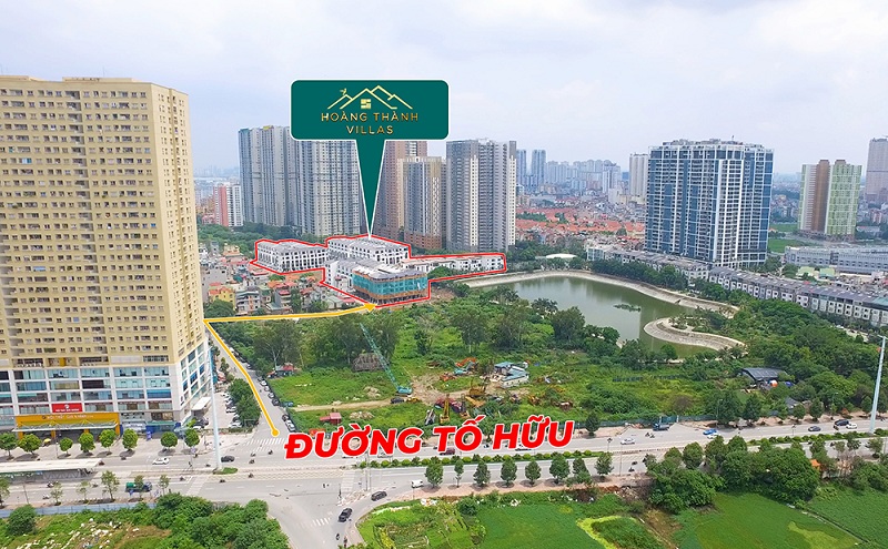 Flycam thực tế dự án Hoàng Thành Villas Mỗ Lao