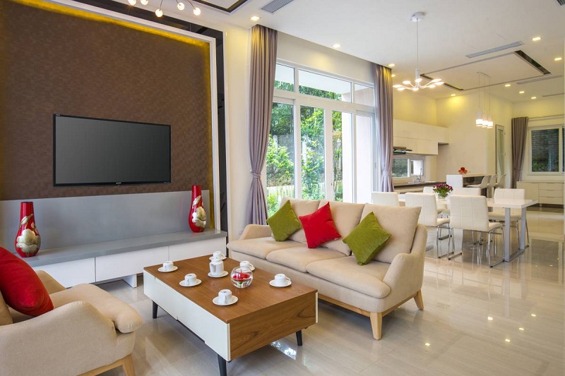 Phòng khách biệt thự Xanh Villas Resort Hòa Lạc
