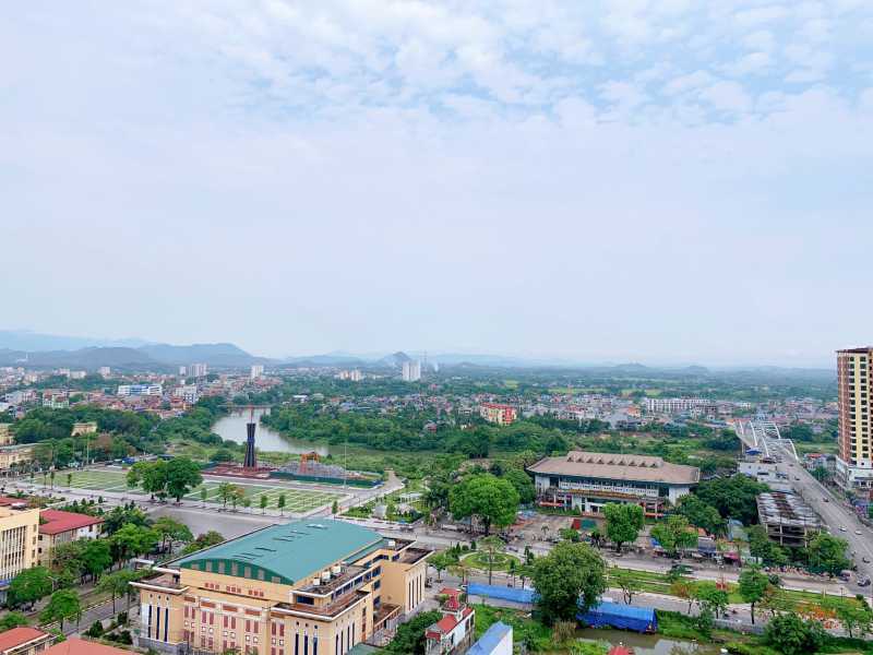 View từ tầng 18 dự án Thái Nguyên Tower