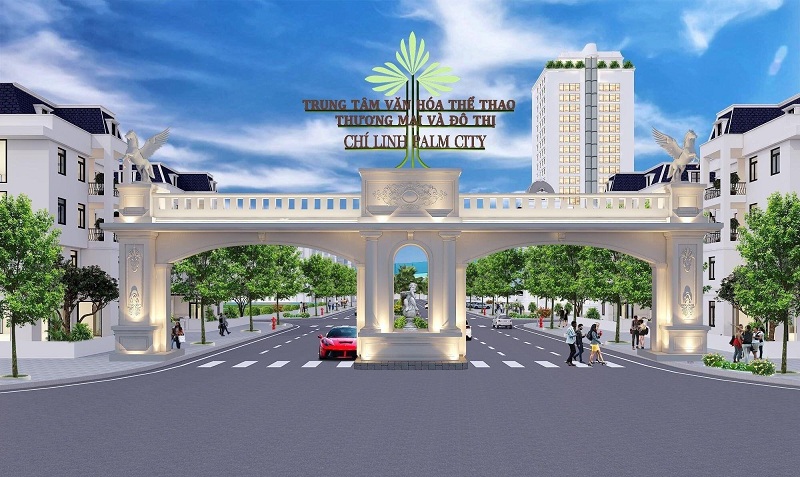Cổng dự án Chí Linh Palm City - Trường Linh Hải Dương