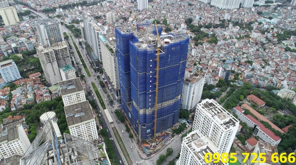 Flycam tiến độ dự án chung cư BRG Diamond Residence 25 Lê Văn Lương