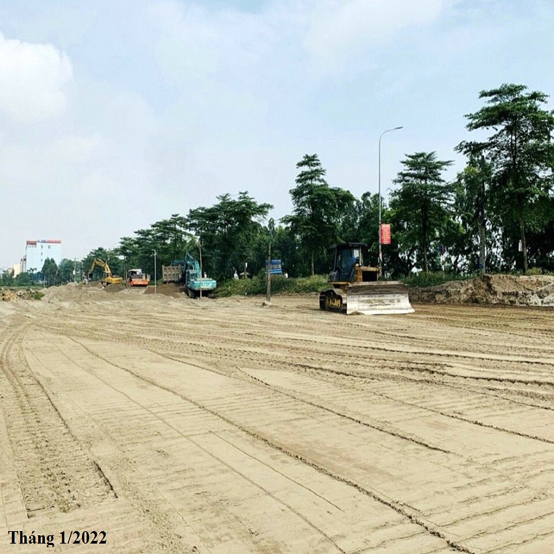 Tiến độ thi công dự án Khu  đấu giá Đông Yên - Đông Phong - Yên Phong - Bắc Ninh tháng 1/2022